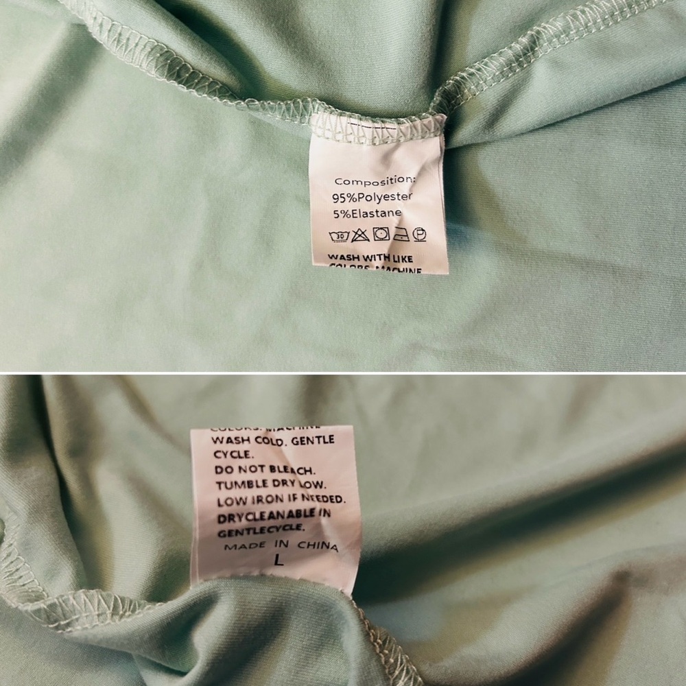 3 Piece Mint Green Women's Sleepwear Set*Cardigan/Tank/Pants NWOT Large - Picture 14 of 16